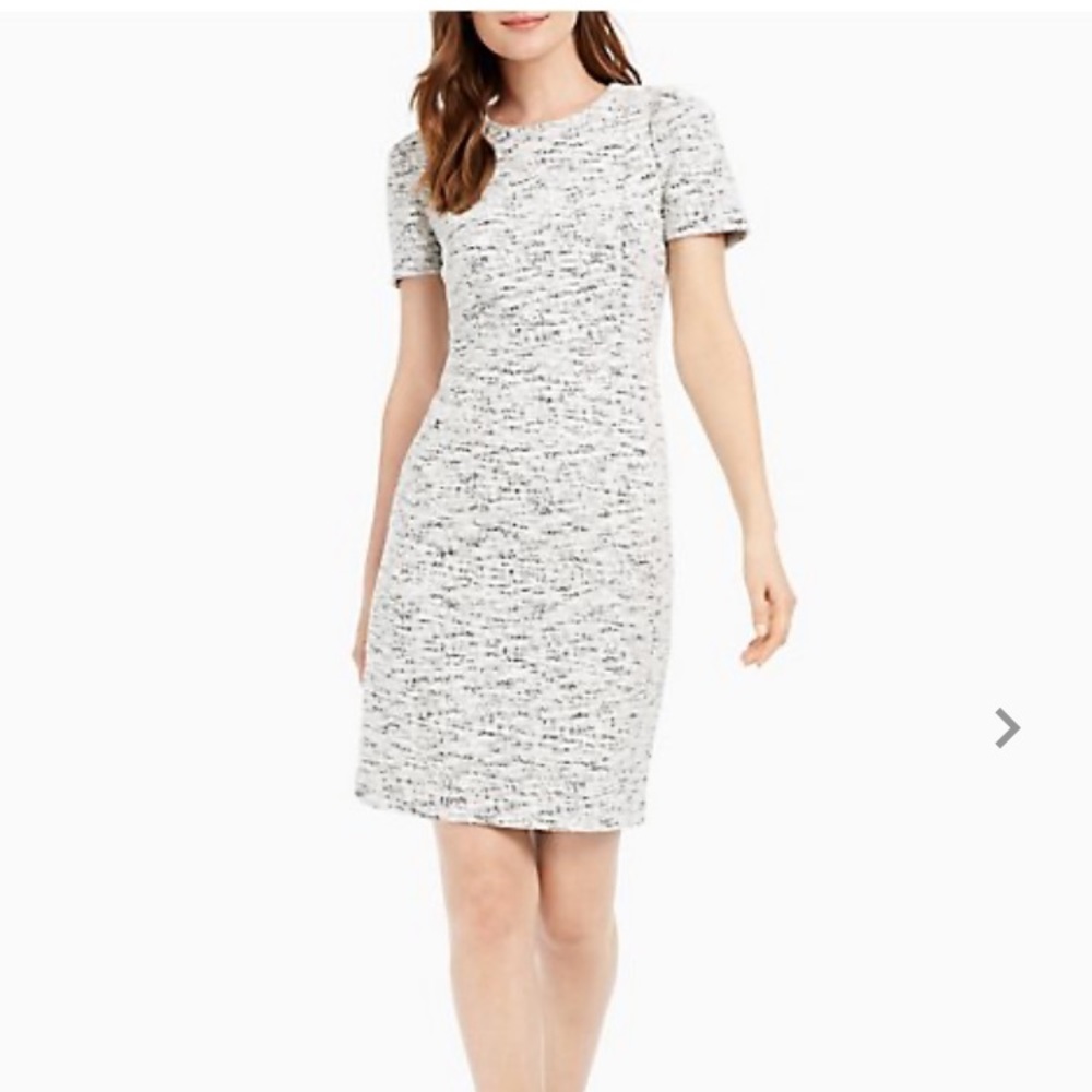 Calvin Klein Short Sleeve Tweed Shift Dress